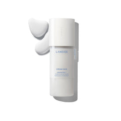 LANEIGE front bottle showing milky toner, boosts hydration quickly