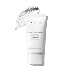 LANEIGE front bottle view showing SPF 50+ protection and hydration benefit
