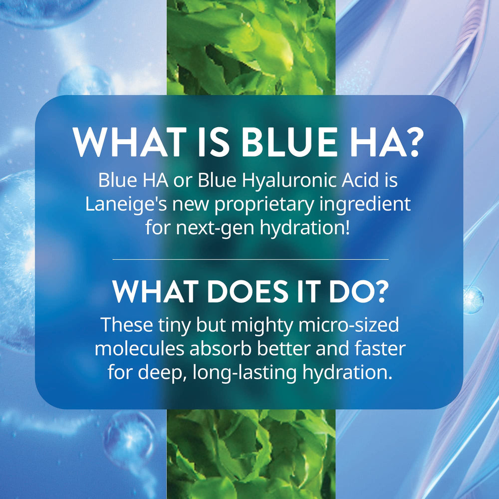 LANEIGE label with peptides and green tea enzyme highlighting firming benefit