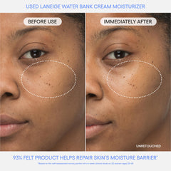 LANEIGE cream texture close-up on spatula showing smooth fast-absorption
