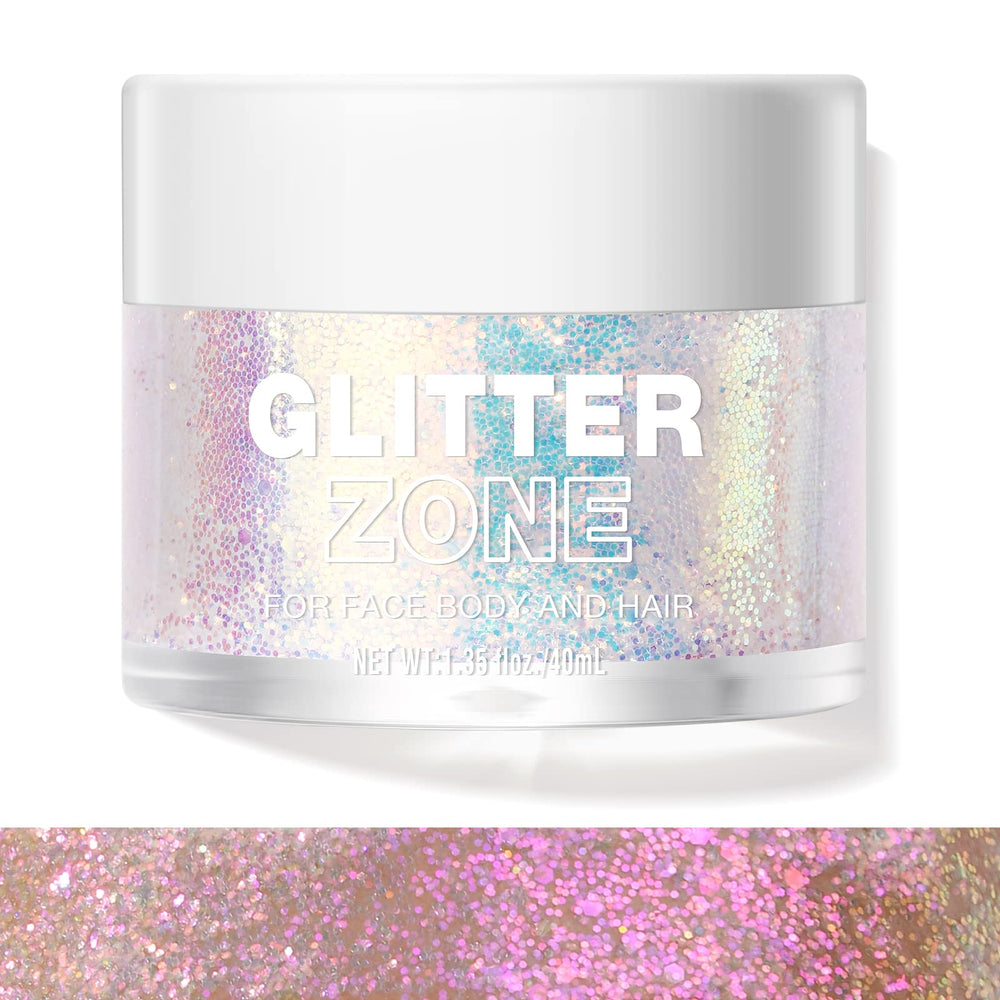 LANGMANNI close-up gel texture revealing smooth, glitter-packed shine