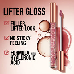LANGMANNI gloss layered over matte lipstick for added dimension