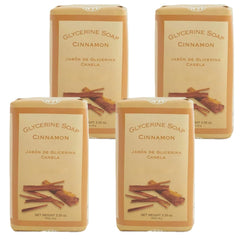 Lanman & Kemp cinnamon soap close-up of translucent glycerin texture and lather benefit