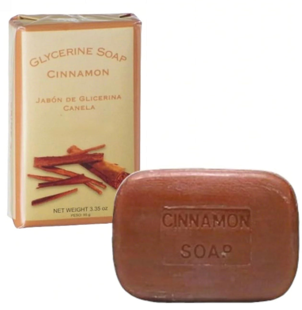 Lanman & Kemp cinnamon soap in shower hand use demonstrating gentle cleansing