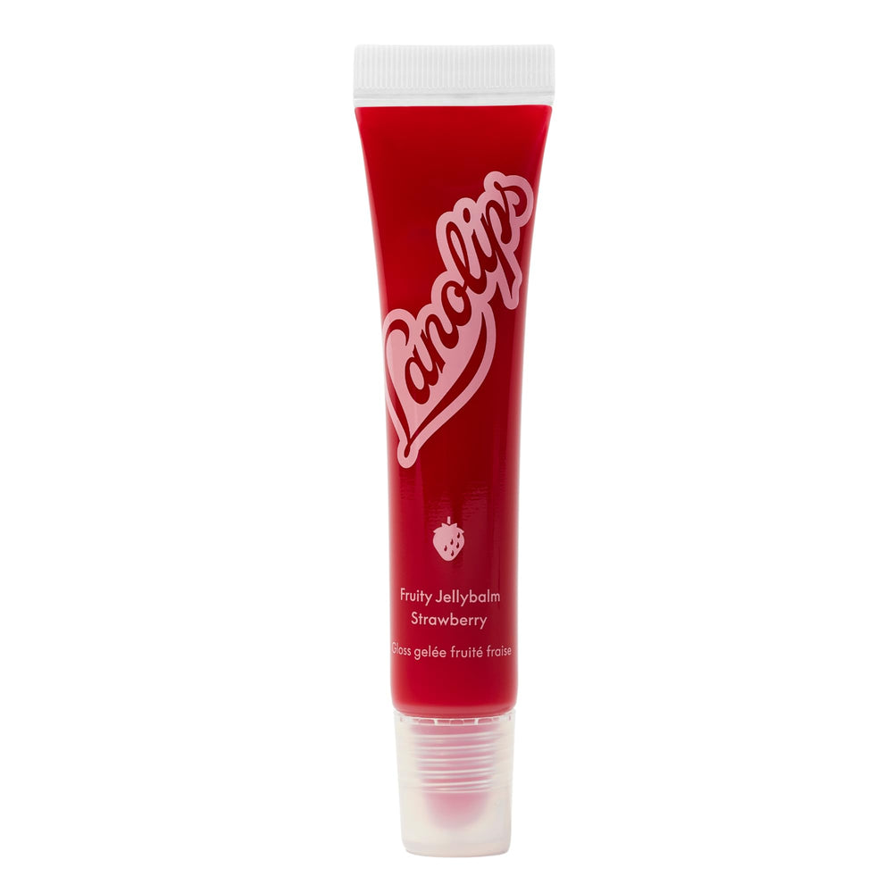 Lanolips strawberry front packaging showing tube and label, reassuring hydration
