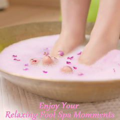 Lanwexy individually wrapped foot bomb and label showing hygienic single-use benefit