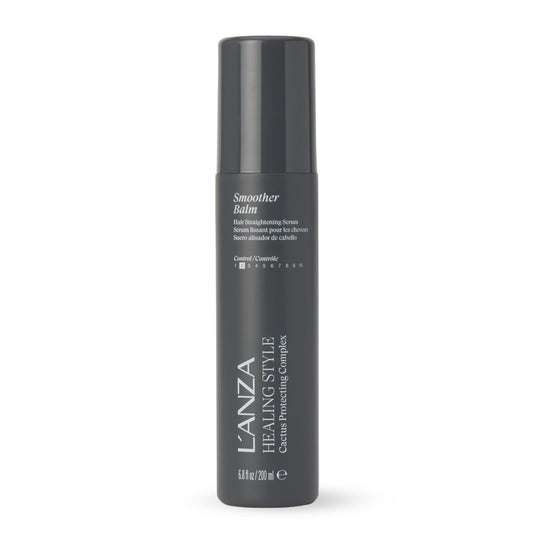 L’ANZA front packaging showing product and benefits for smooth hair