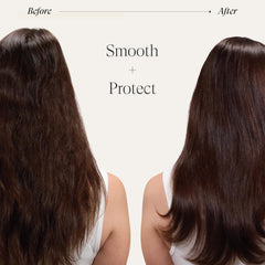 L’ANZA product in use during blow-dry showing heat protection benefit