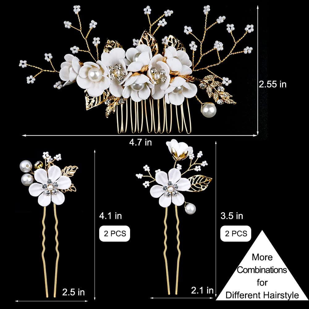 LAPOHI comb detail showing gold-tone base and rhinestones for secure hold and photo-ready sparkle