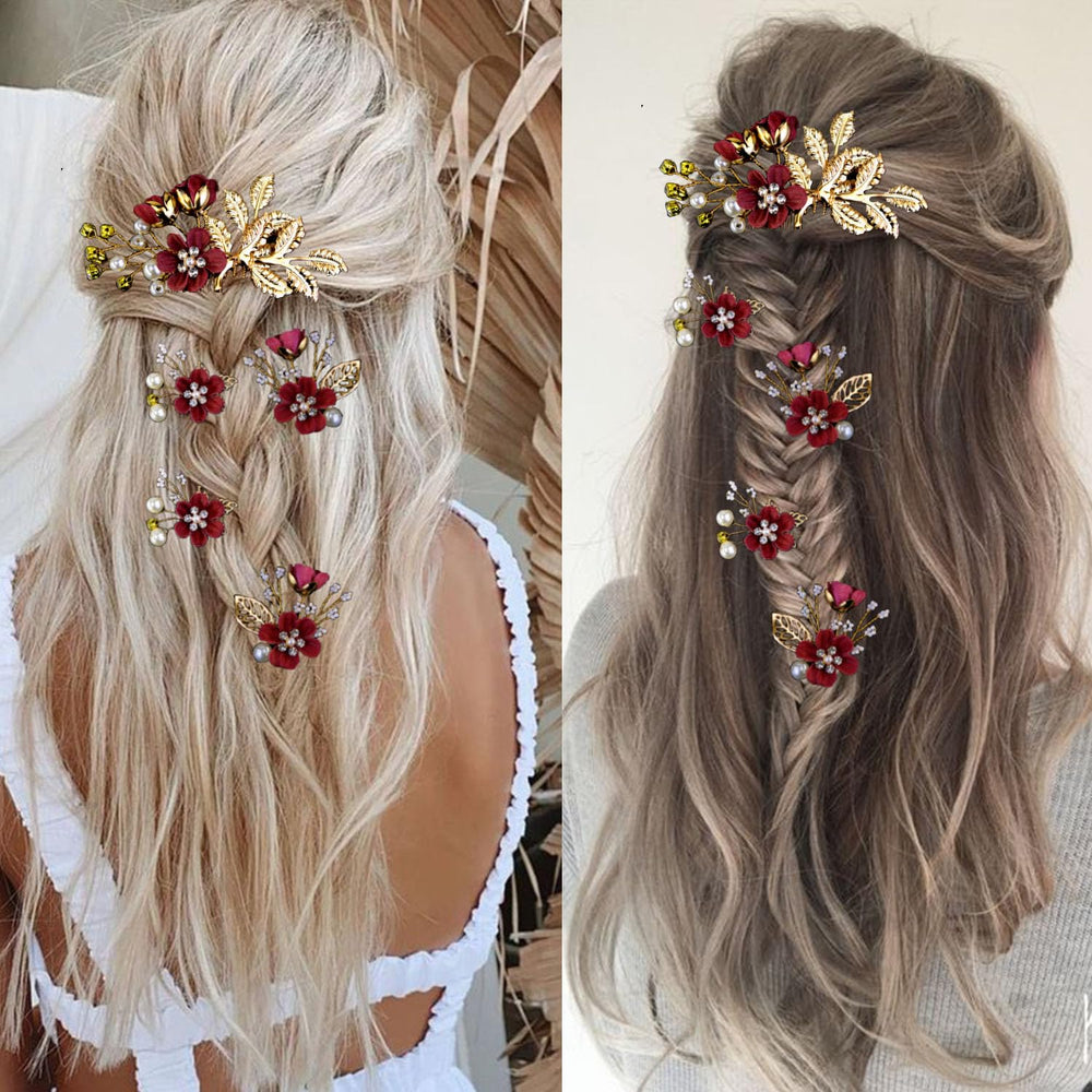 LAPOHI decorative comb inserted in bridal updo, secure styling benefit