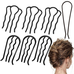 LAPOHI front view of seven metal combs, organized for selection and quick styling