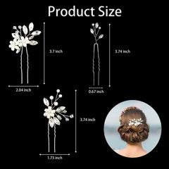 LAPOHI hair pins inserted into a bridal bun demonstrating stable styling benefit