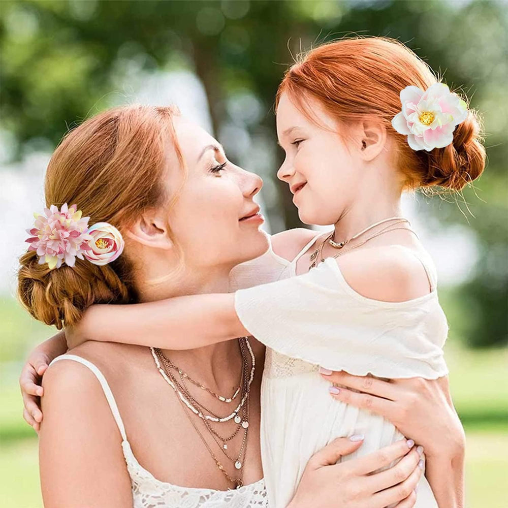 LAPOHI large rose clip worn in hair demonstrating elegant bridal styling benefit