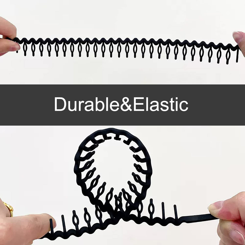 LAPOHI headband next to ruler showing size and flexible scale benefit