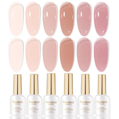 Larvall front packaging showing six 8ml gel bottles, tidy kit benefit