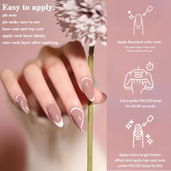 Larvall Beautpal gel in use during a cured manicure delivering salon-level shine