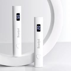 Larvall BEAUTPAL packed in travel bag highlighting cordless rechargeable benefit