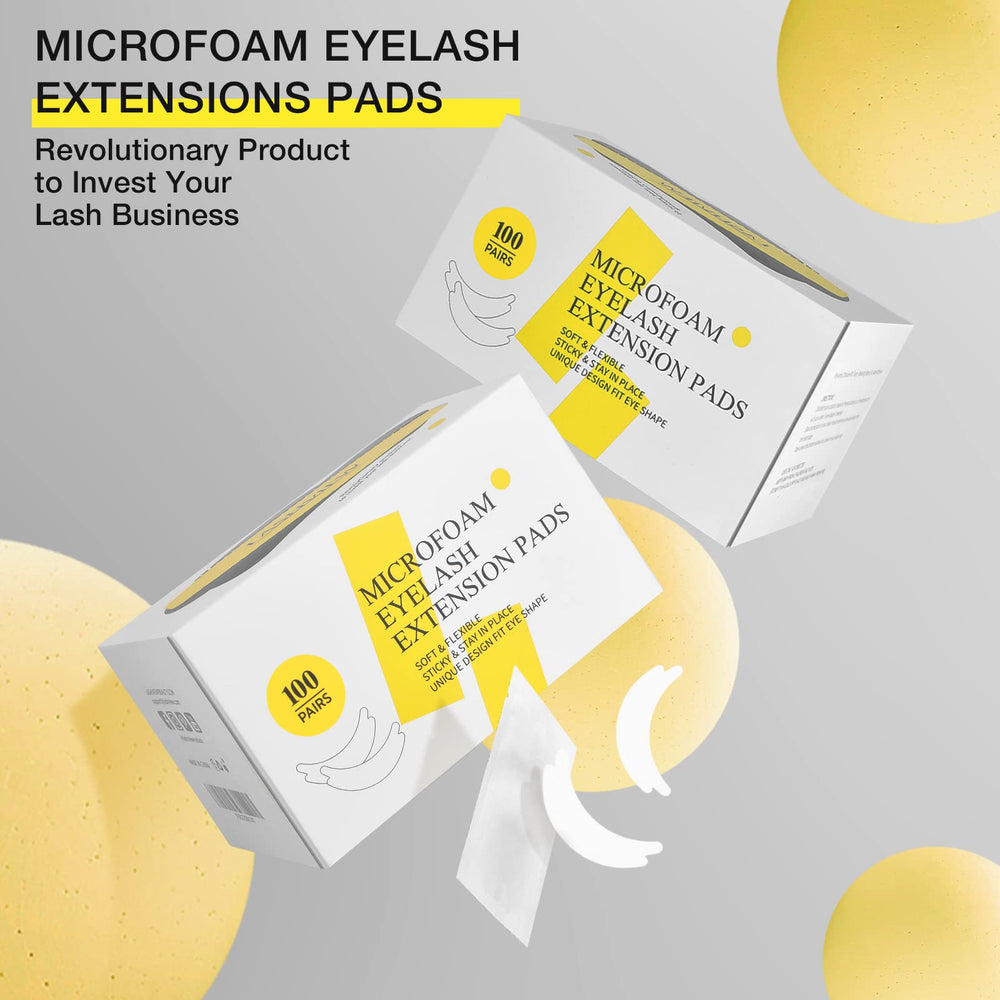 LASHVIEW salon technician placing pad to speed up professional lash service