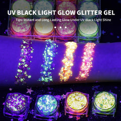 LATIBELL glitter streak in hair highlighting vibrant color and attention-grabbing shine