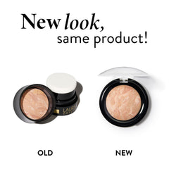 LAURA GELLER marbleized pan close-up revealing multi-toned pigments for color correction