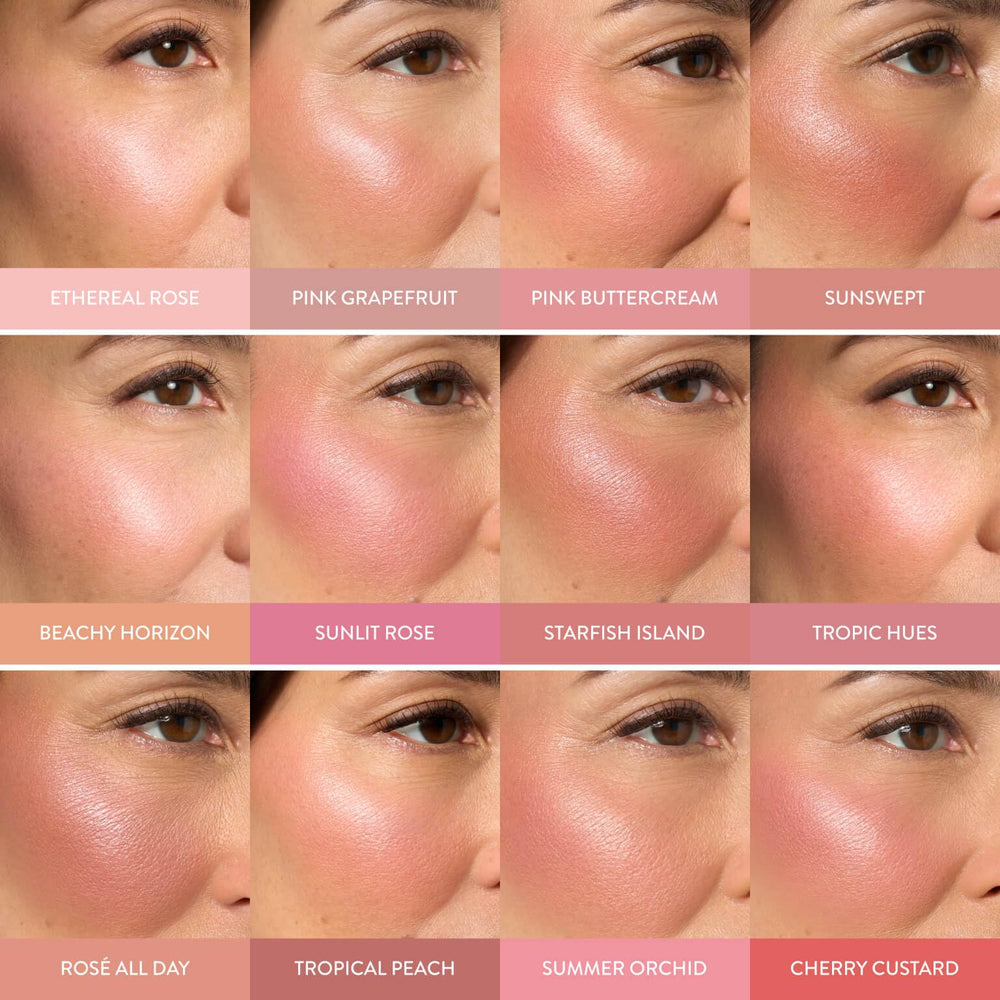 LAURA GELLER brush picking up powder to demonstrate even, light pickup