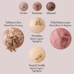 LAURA GELLER bronzer swipe on fair skin demonstrating natural warm sculpting effect