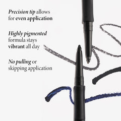 LAURA GELLER NEW YORK removing liner with cleanser demonstrating easy removal