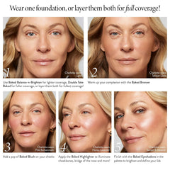 LAURA GELLER eyeshadows closeup offering coordinated eye color options