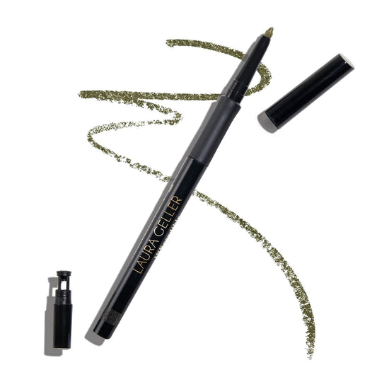 LAURA GELLER NEW YORK pencil front packaging showing olive shade and benefit