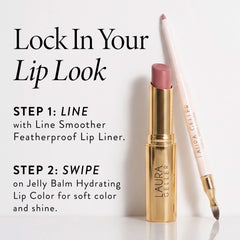 LAURA GELLER Jelly Balm ingredient visual with squalane and vitamin E indicating hydration