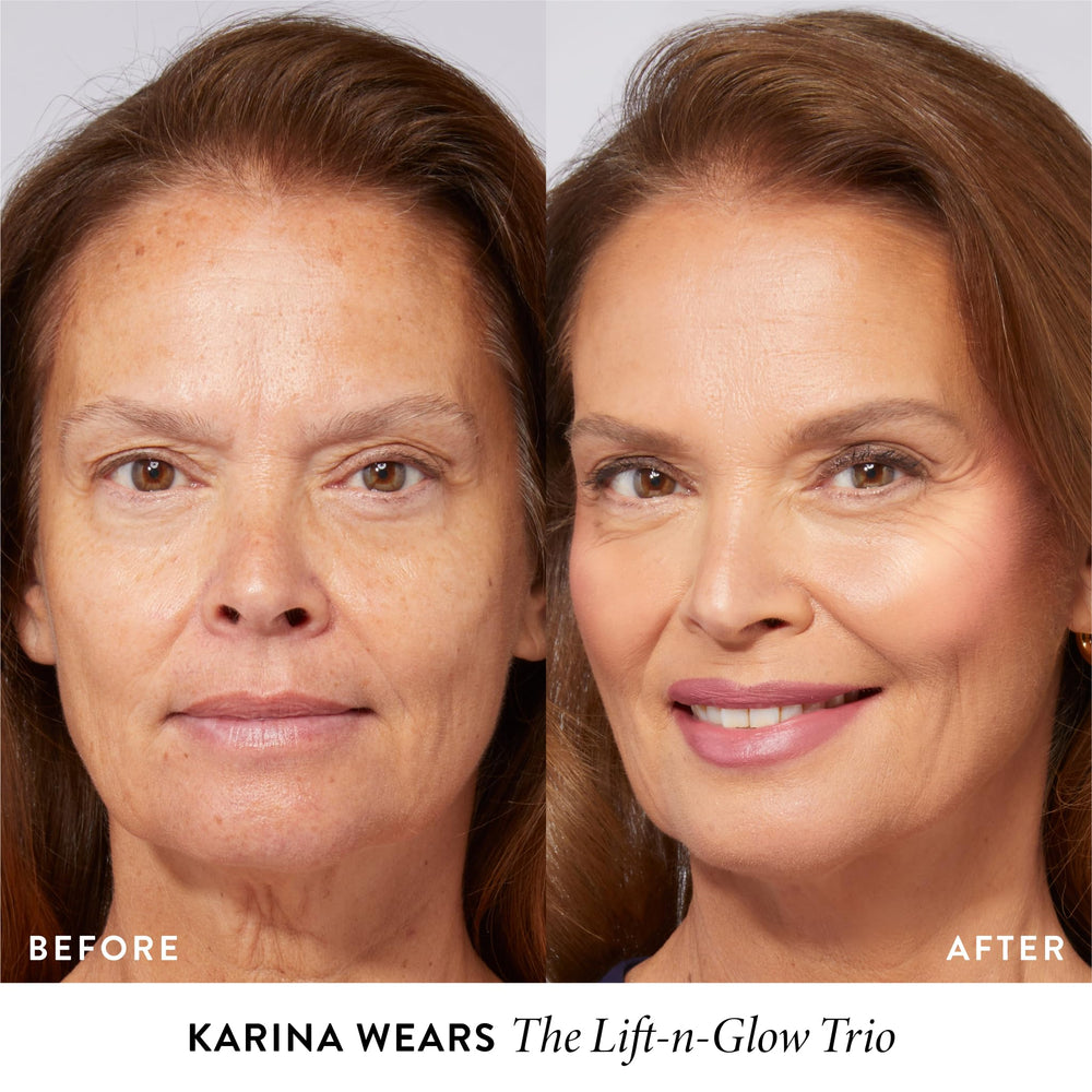 LAURA GELLER NEW YORK before-and-after face demonstrating lifted, defined contours