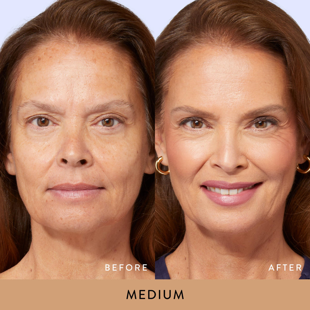 LAURA GELLER marbled baked powder swirls showing color-correcting benefit