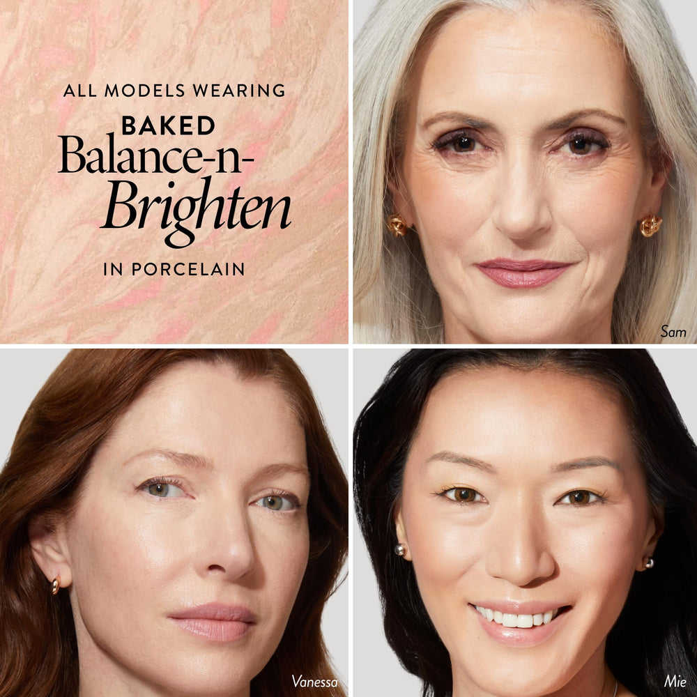 LAURA GELLER NEW YORK brush blending powder demonstrating seamless application and coverage