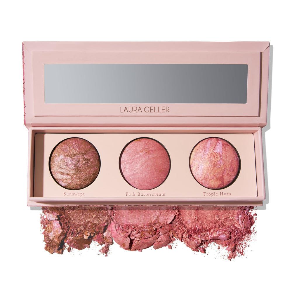 LAURA GELLER NEW YORK compact front view showing trio and portable design benefit