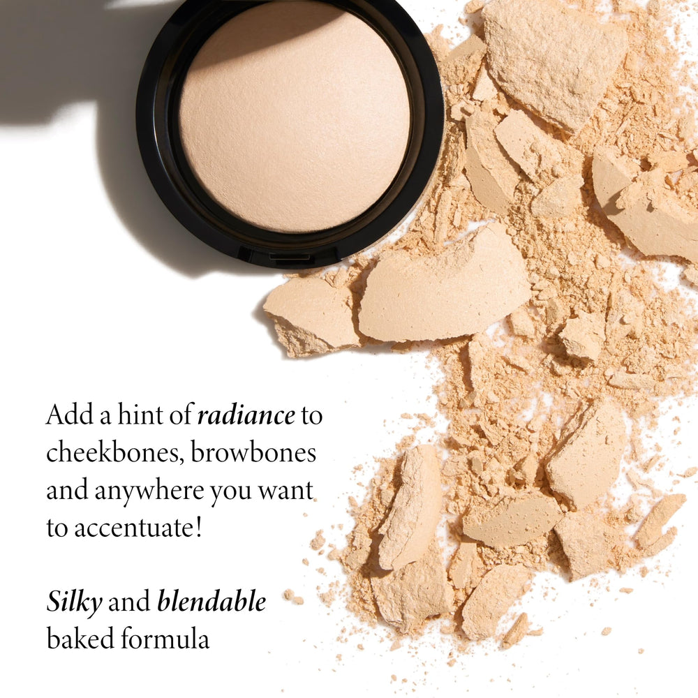 LAURA GELLER NEW YORK highlighter applied to cheek demonstrating natural lift