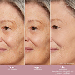 LAURA GELLER NEW YORK texture closeup revealing velvety finish and blur benefit