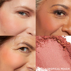 LAURA GELLER close-up of marbleized baked blush texture for smooth blend