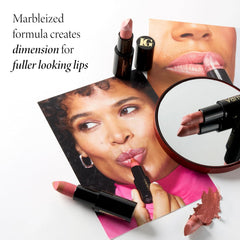 LAURA GELLER NEW YORK applying Prego with a lip brush for precise, buildable coverage