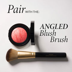 LAURA GELLER open compact side view showing pan and mirror for touch-ups