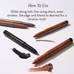 LAURA GELLER NEW YORK dark brown swatch on skin demonstrating blendable color