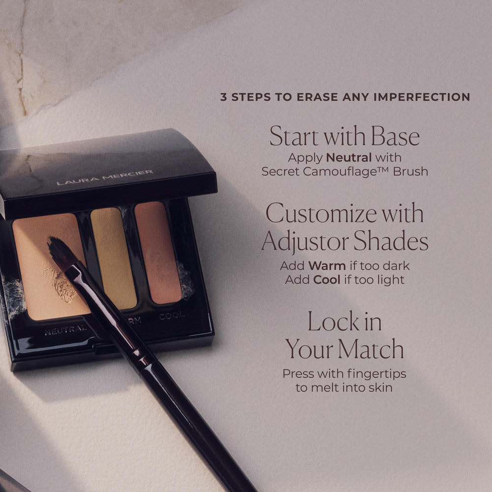 Laura Mercier applying product with brush on arm for precise coverage