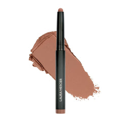 Laura Mercier front packaging showing stick shadow and sepia shade benefit long wear