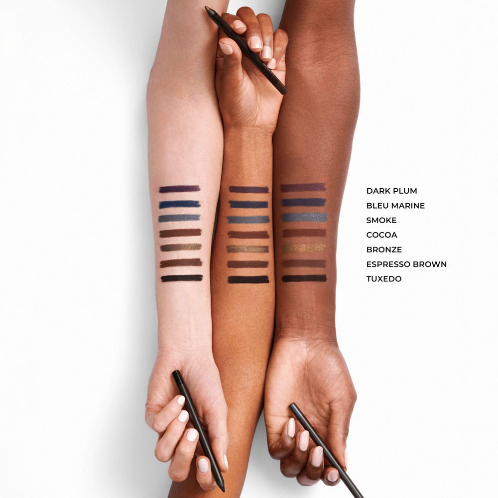 Laura Mercier waterline application showing waterproof wear and subtle definition