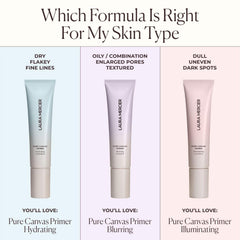 Laura Mercier label close-up highlighting oil-free and non-comedogenic ingredients