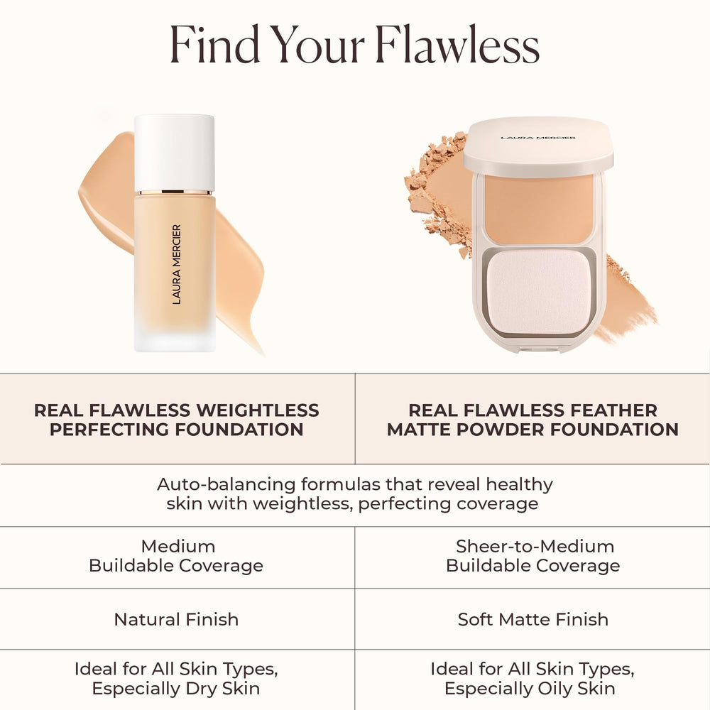 Laura Mercier bottle held in hand to show size and travel-friendly scale