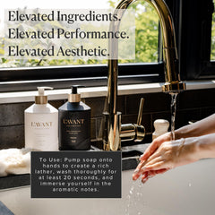 L'AVANT Collective label and ingredient list highlighting plant-based formula
