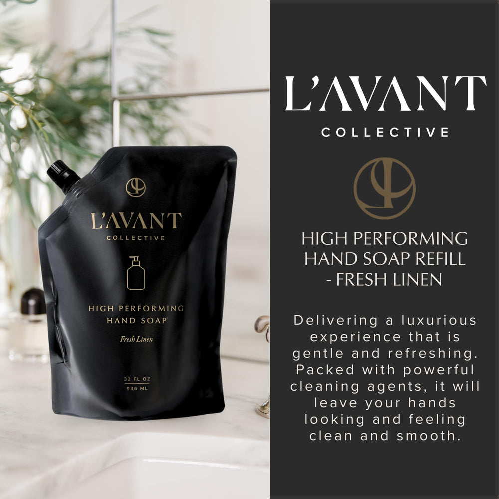 L'AVANT Collective pouch label and ingredients showing plant-based transparency benefit