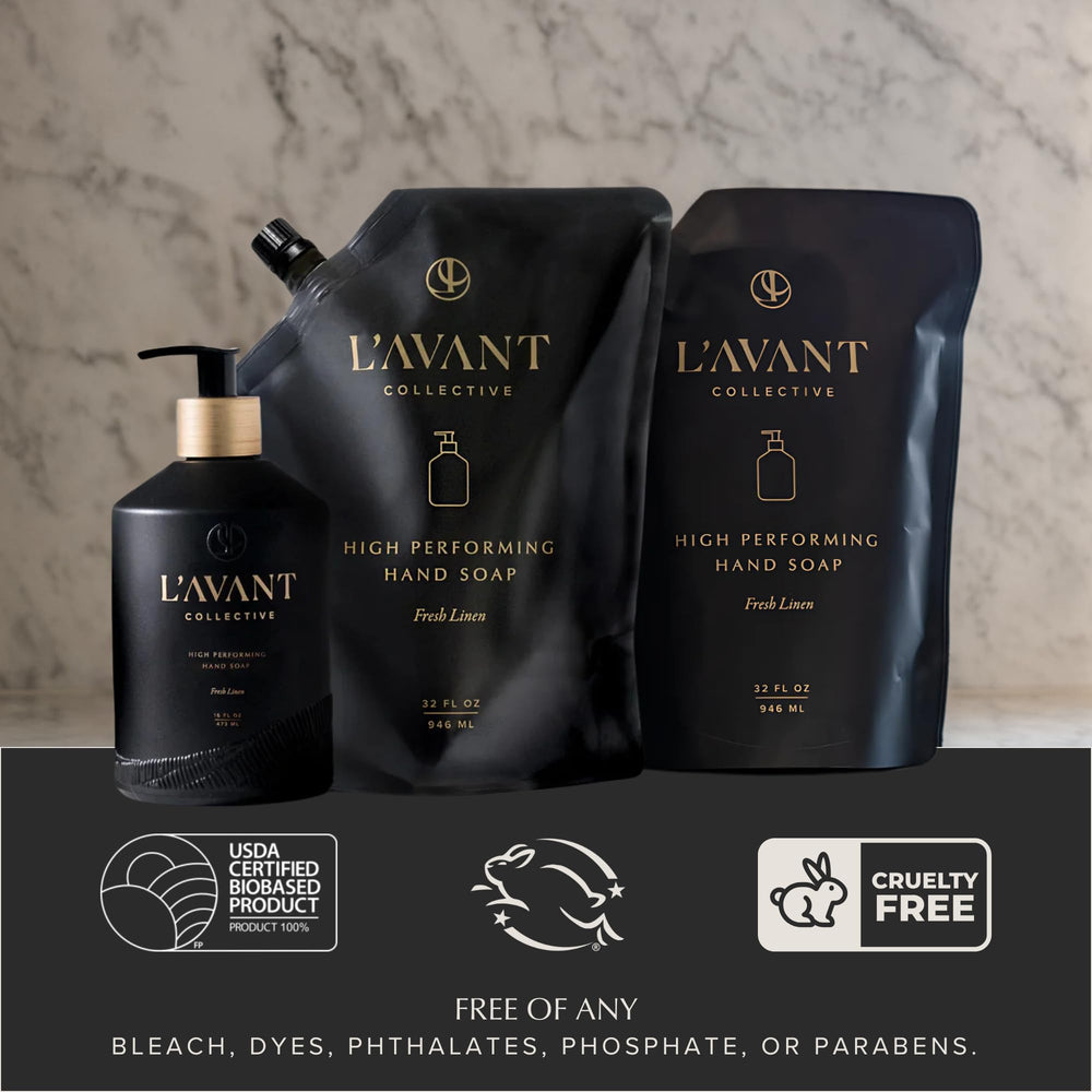 L'AVANT Collective creamy foam texture close-up showing moisturizing lather benefit