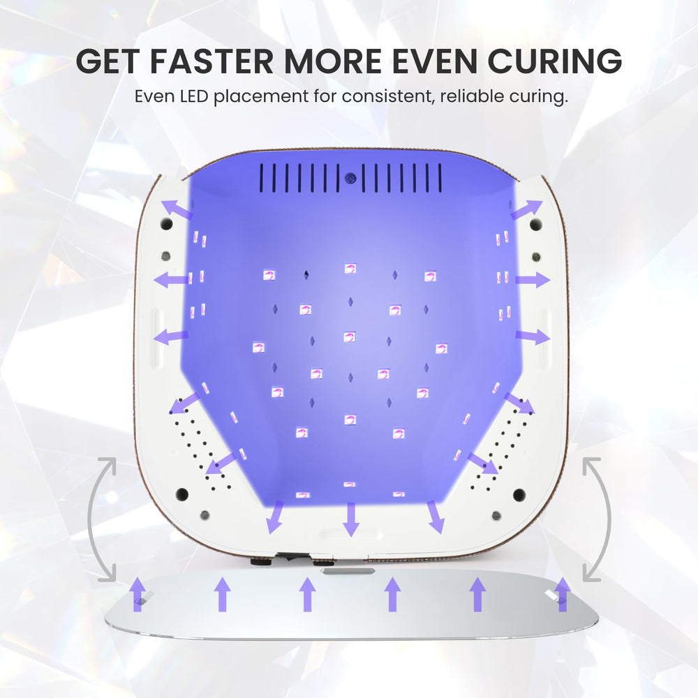 Lavinda lamp with hand entering sensor activating auto-on for hands-free benefit