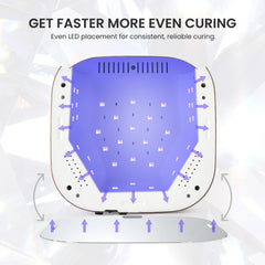 Lavinda lamp with hand entering sensor activating auto-on for hands-free benefit
